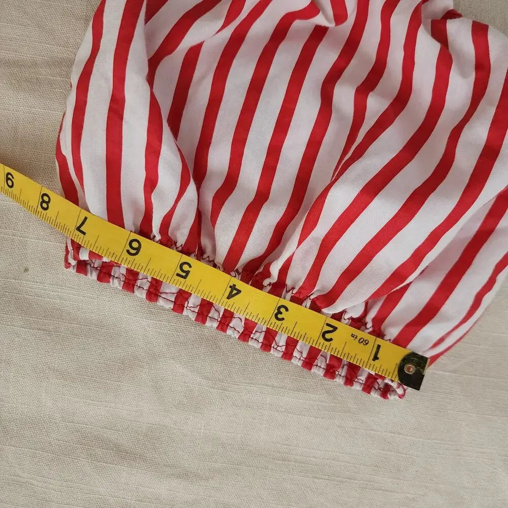 Vintage Striped Ruffle Butt Bloomers 12-24 months